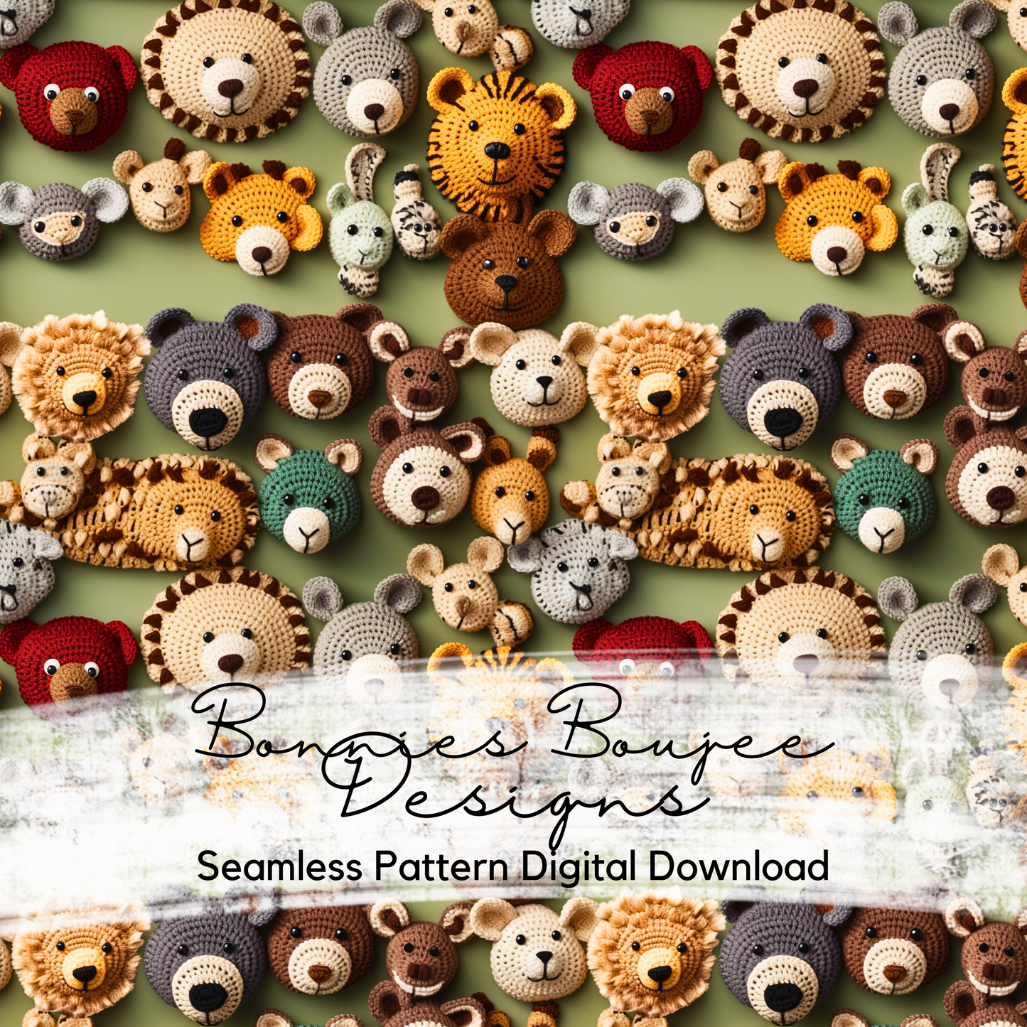 Crochet of Zoo Animals Seamless File