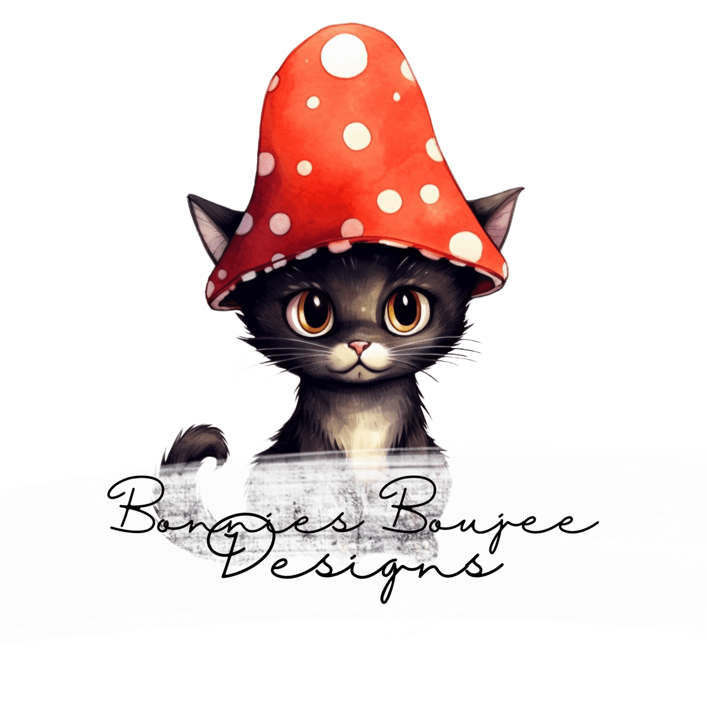 Mushroom Black Cat Sub PNG - Coordinating