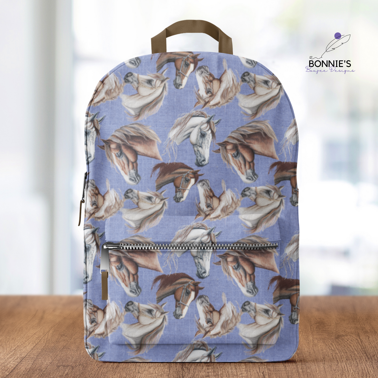 Embroidery Horses on Blue Seamless File