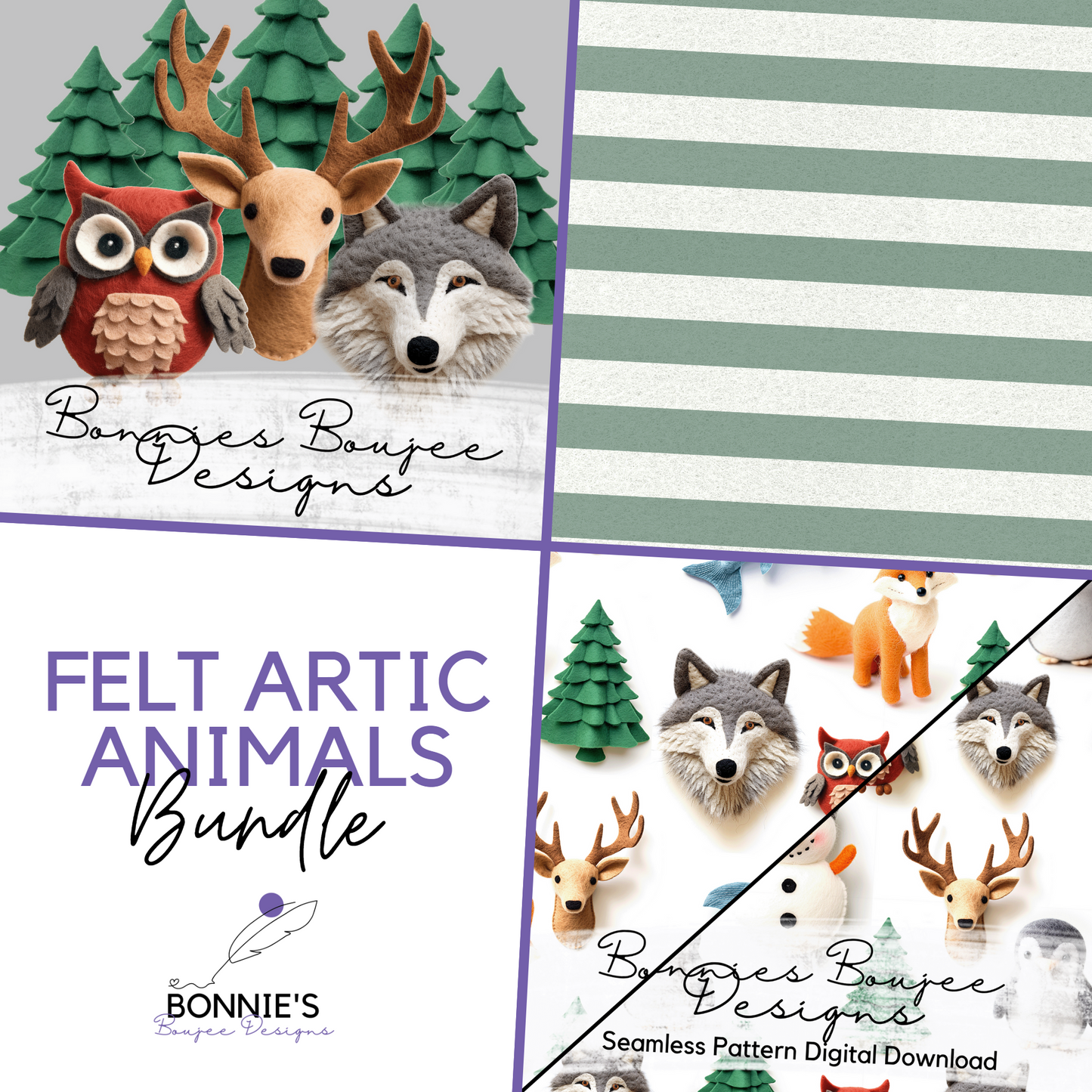 Felt Arctic Animal Bundle Purchase