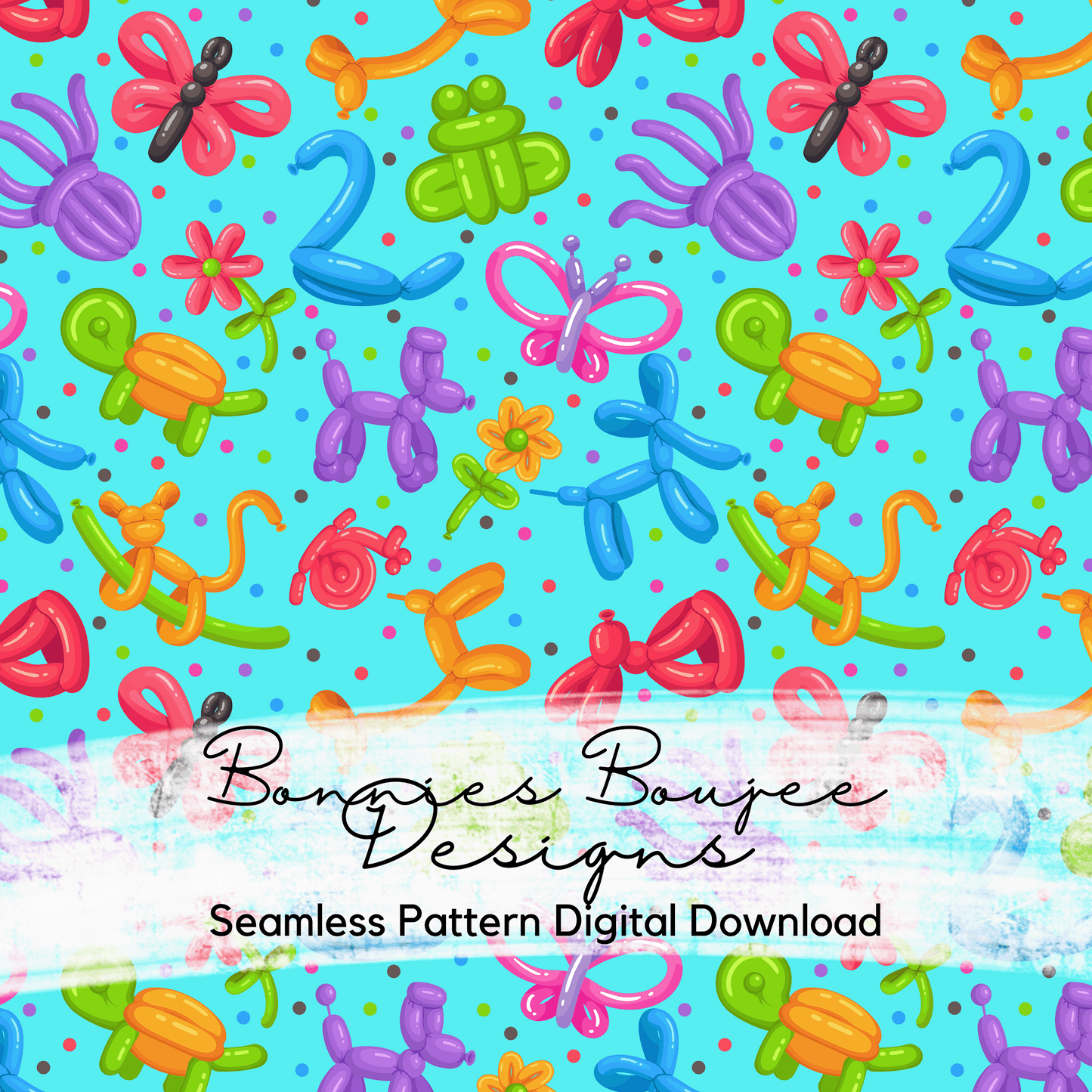 Cartoon Balloon Animals Seamless File