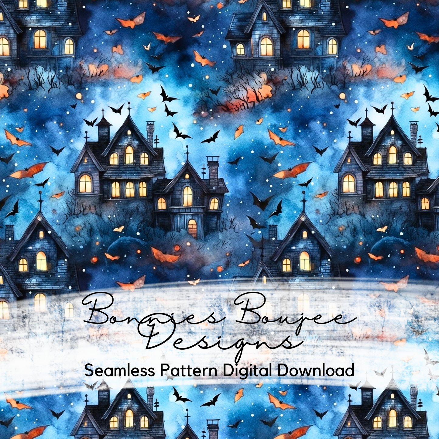 Foggy Haunted House Seamless File