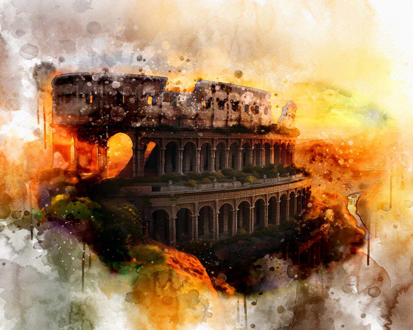 Custom Watercolor Landscape