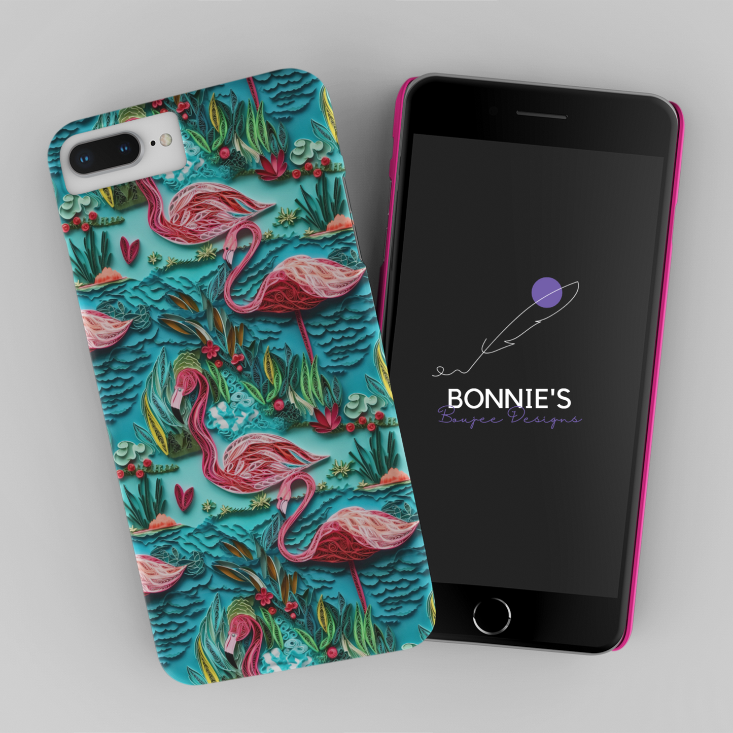 Paper Quilling Flamingo Seamless File