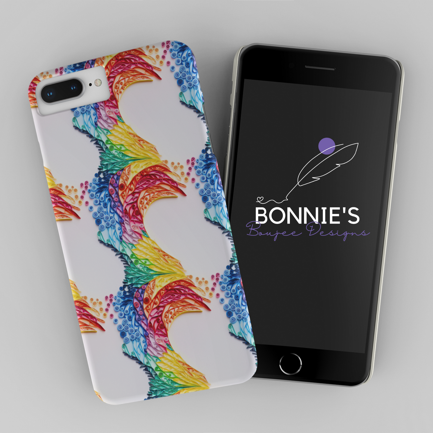 Paper Quilling Rainbow Swirls Seamless Design