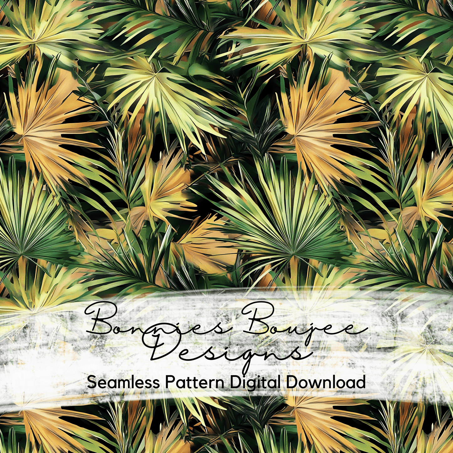 Palm Leaves Camouflage Seamless File