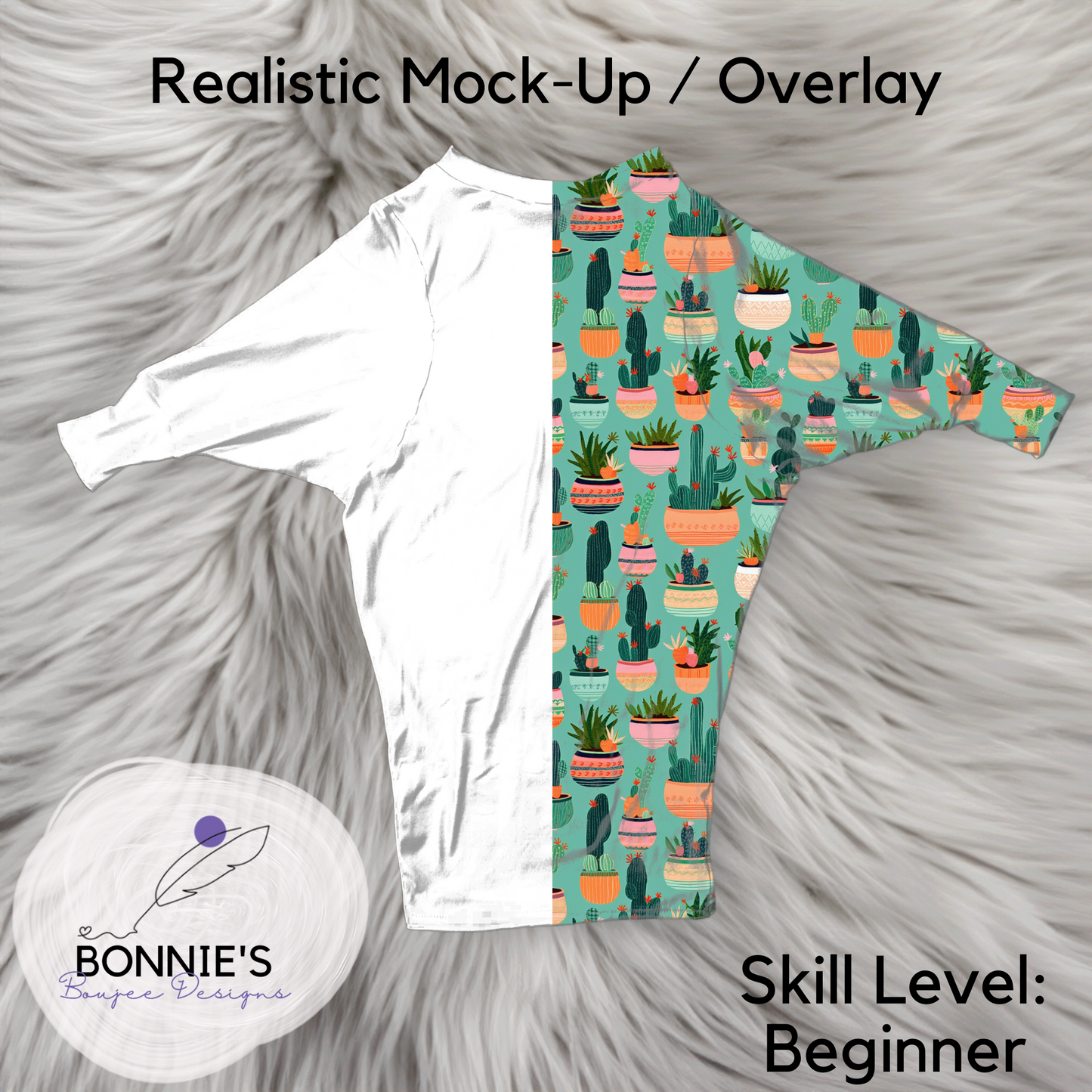 Mock-Up Maeve Dress from Petite Stitchery on Fur Background