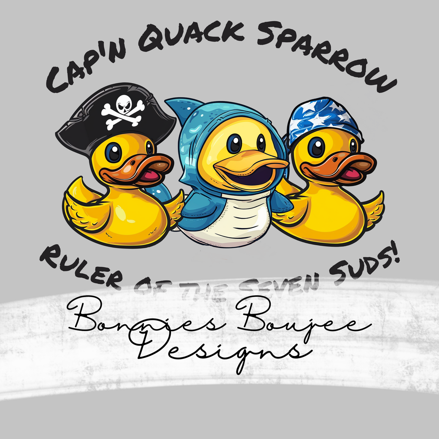 Pirate Duck Cap'n Quack Sparrow Coordinating Sublimination PNG