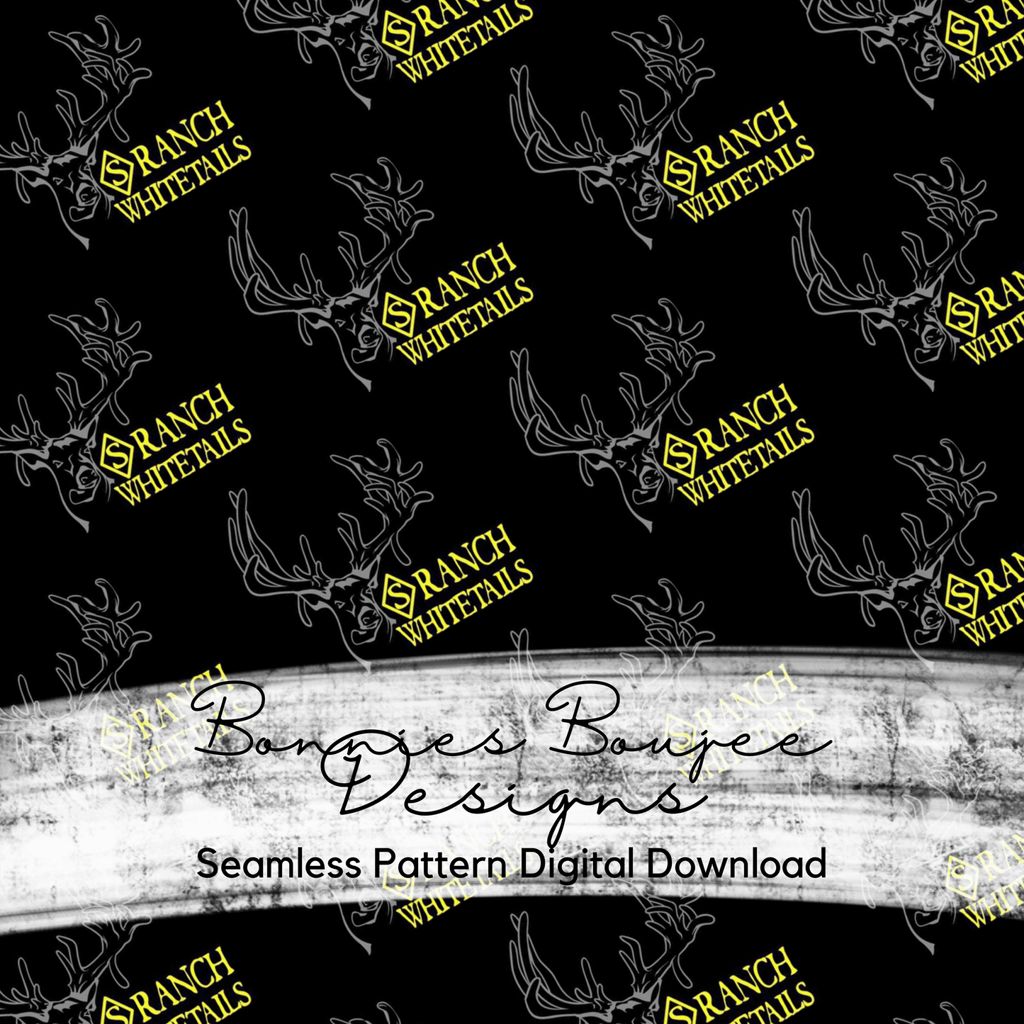 Ranch Whitetails Logo Diagonal Seamless File