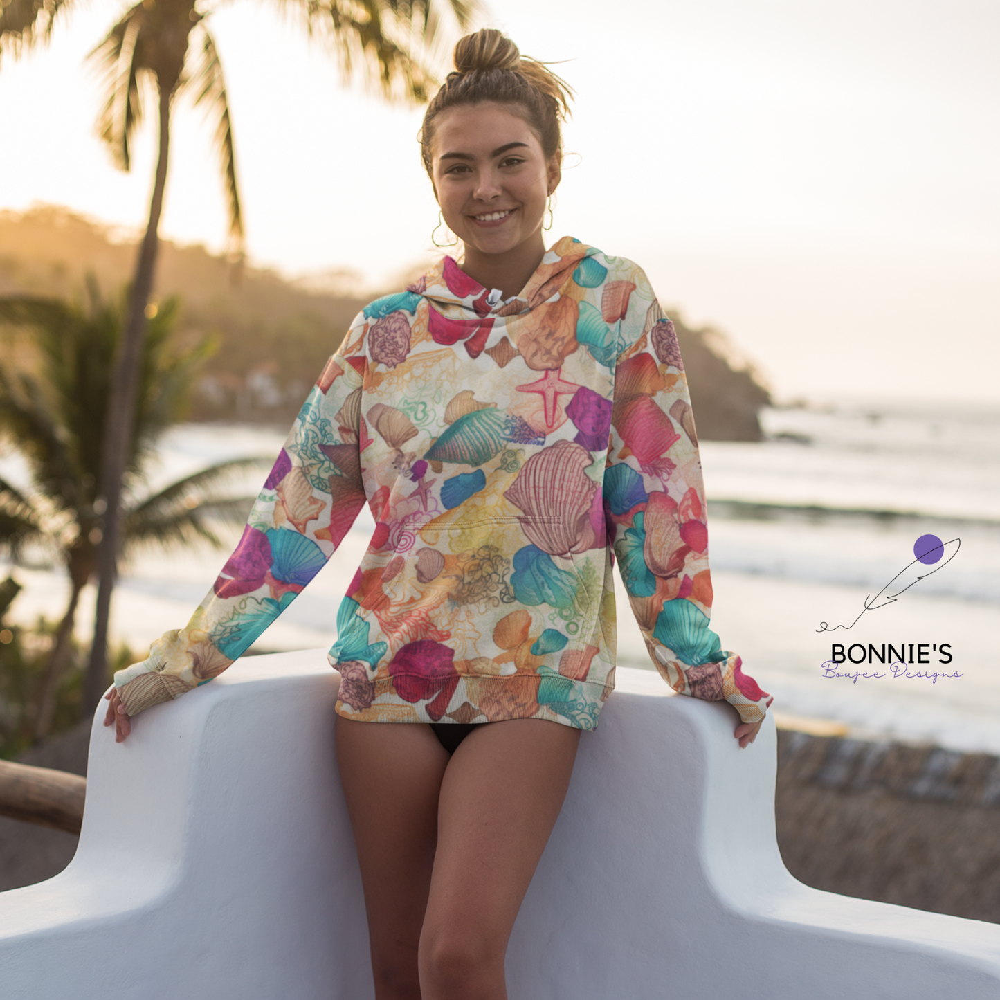 Stylized Summery Seashell Seamless File