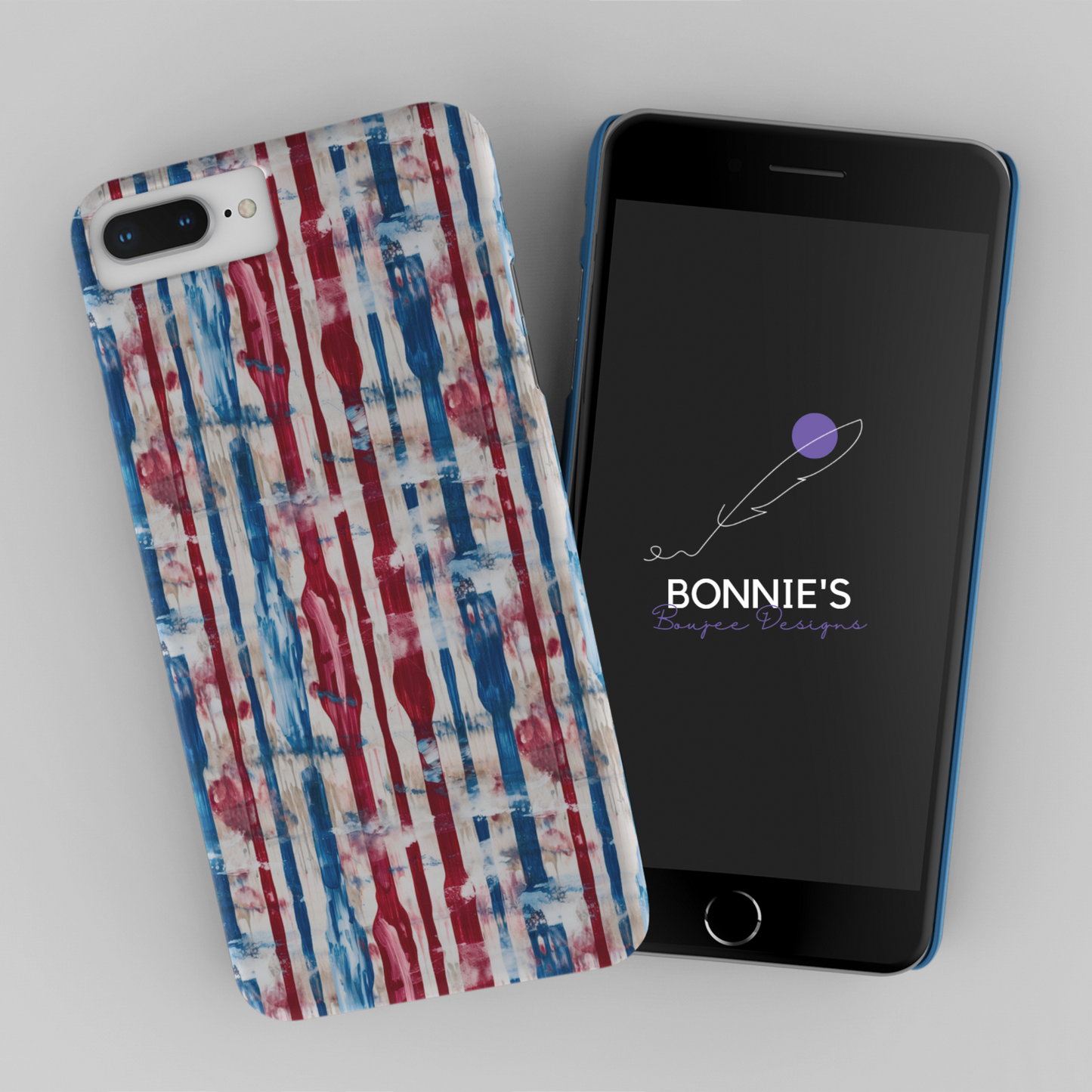 Red, White and Blue Painted Stripes Seamless File