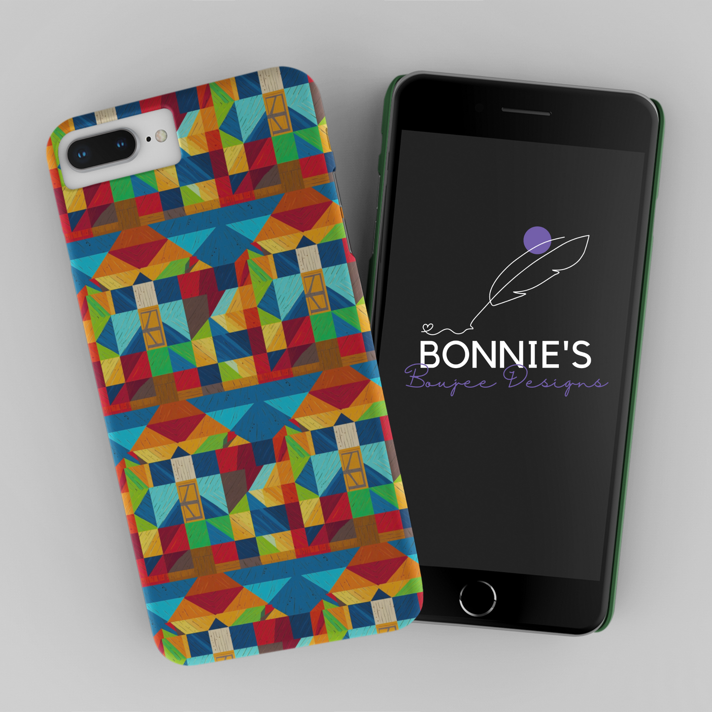 Barn Quilt in Bold Color Stylized Seamless File