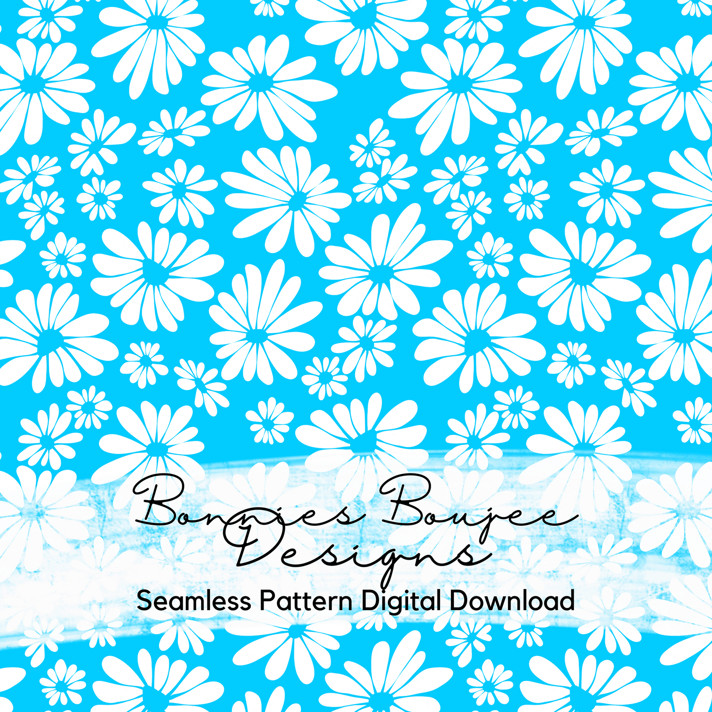 Vintage Simple Daisy Hand Drawn Seamless File - 2 colorways