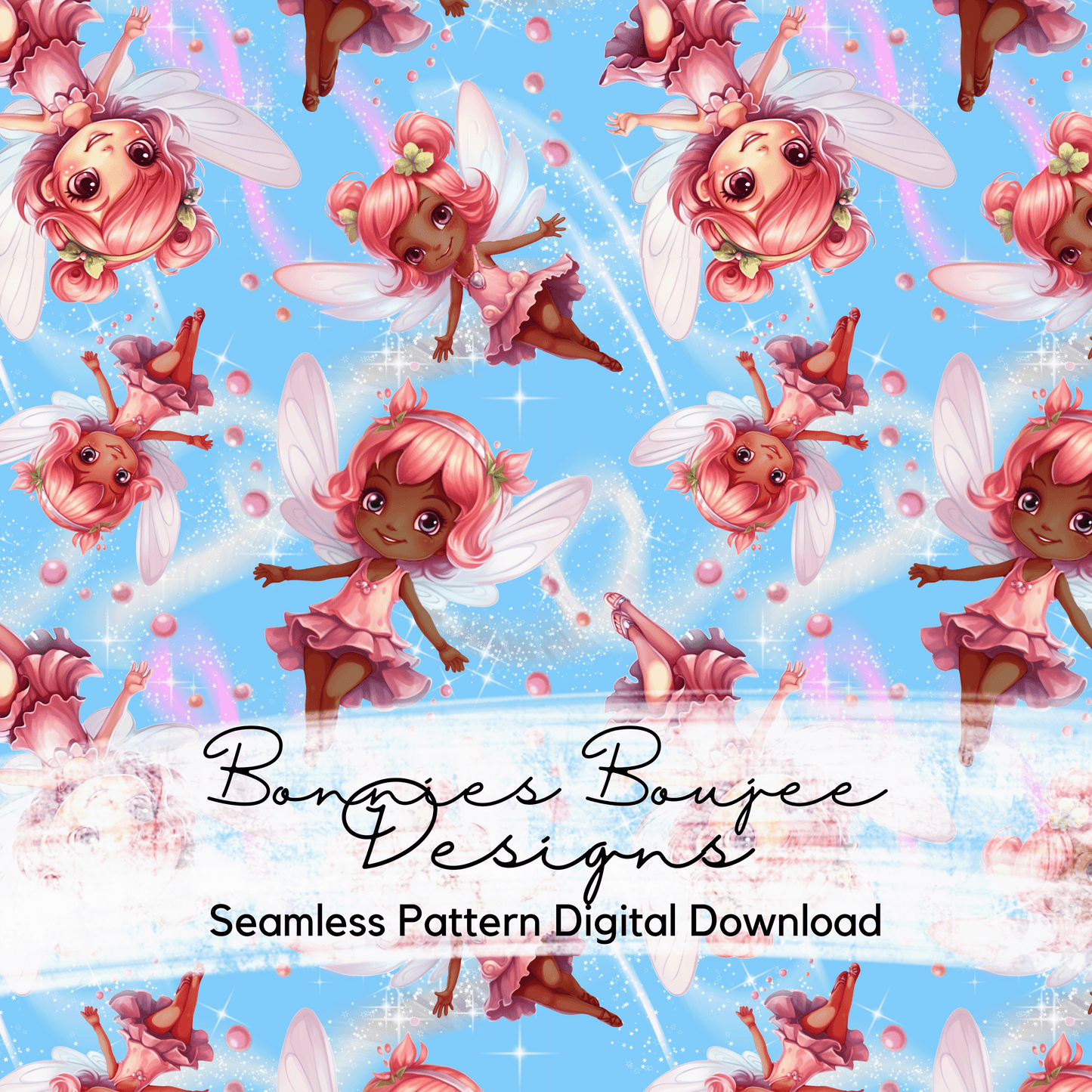 Diverse Flying Sky Fairy Seamless File