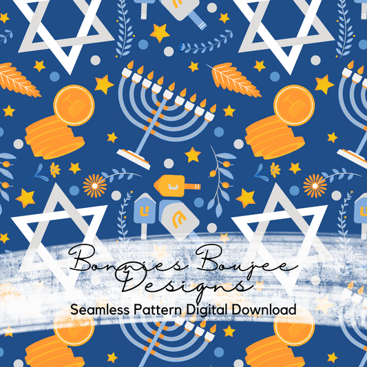 Blue Hanukkah Seamless File