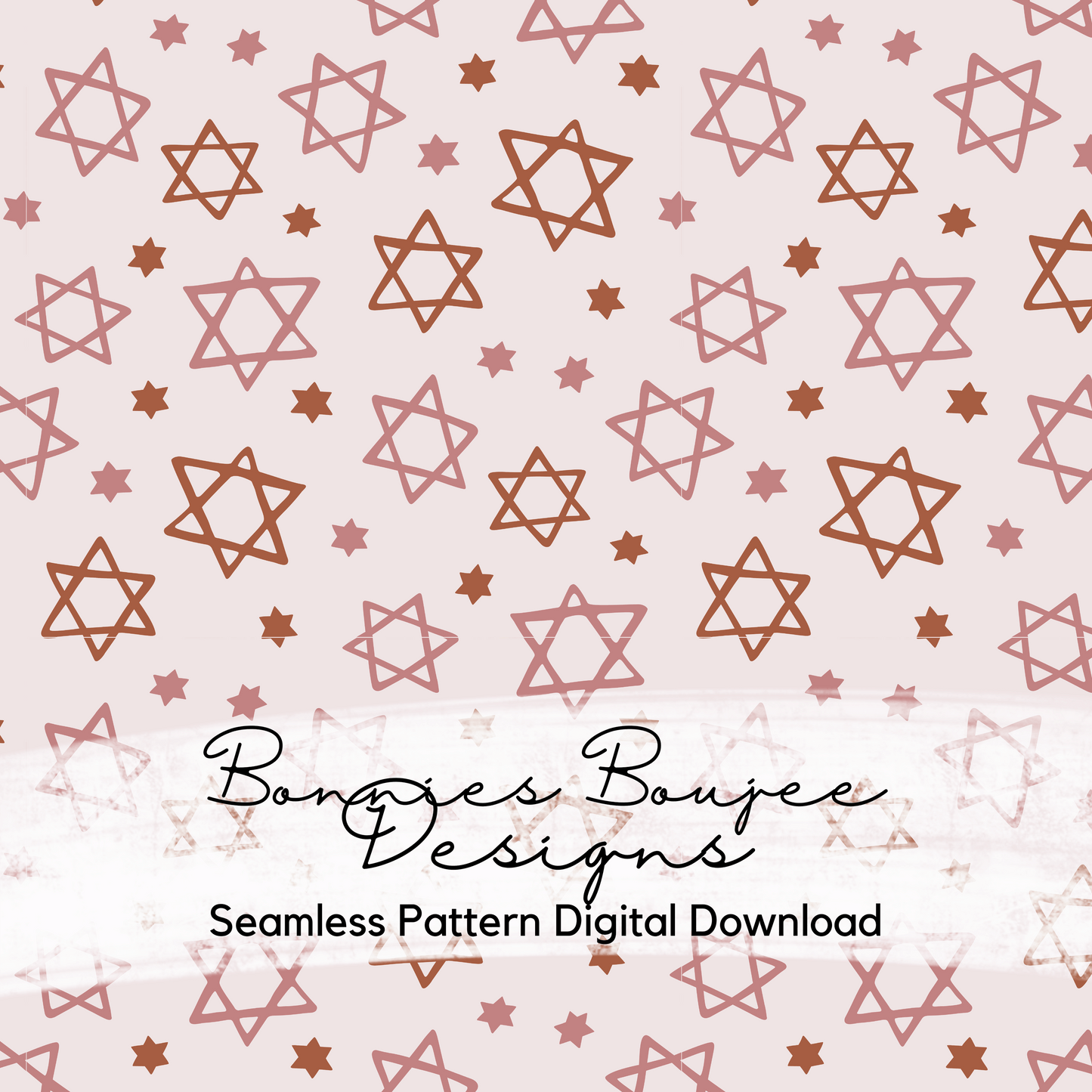 Boho Hanukkah Star of David Seamless File