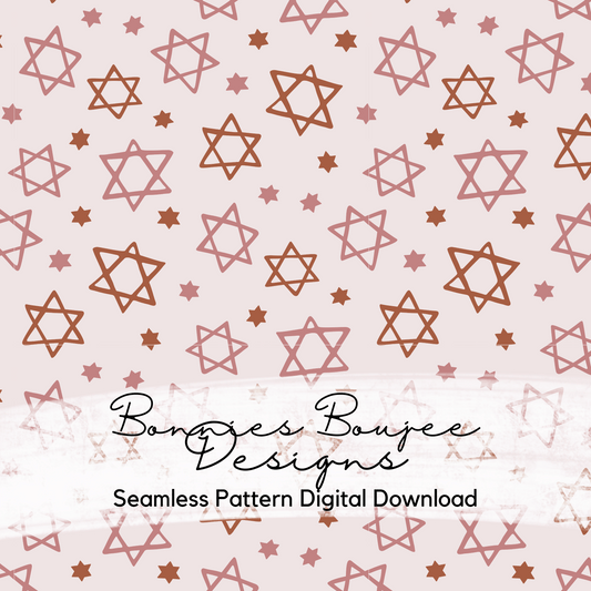 Boho Hanukkah Star of David Seamless File