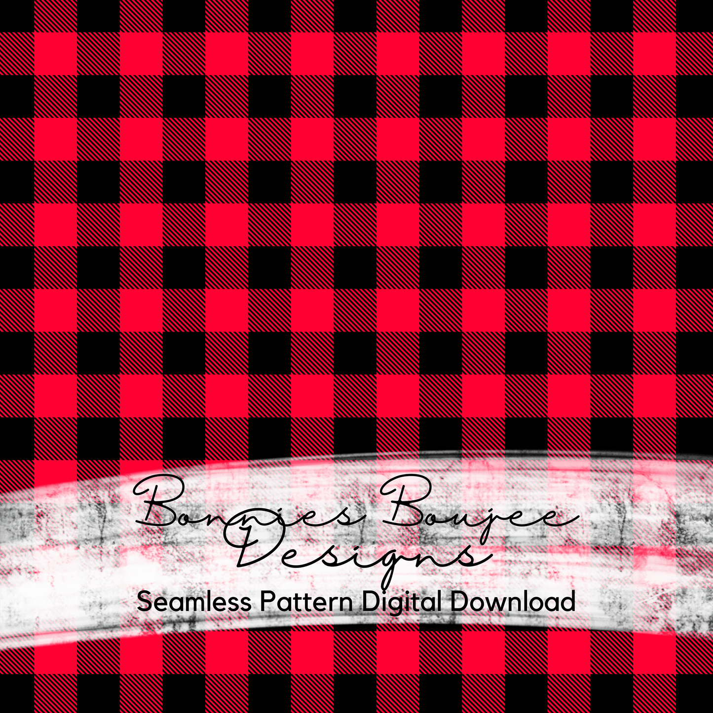 Classic Red and Black Buffalo Check Seamless File