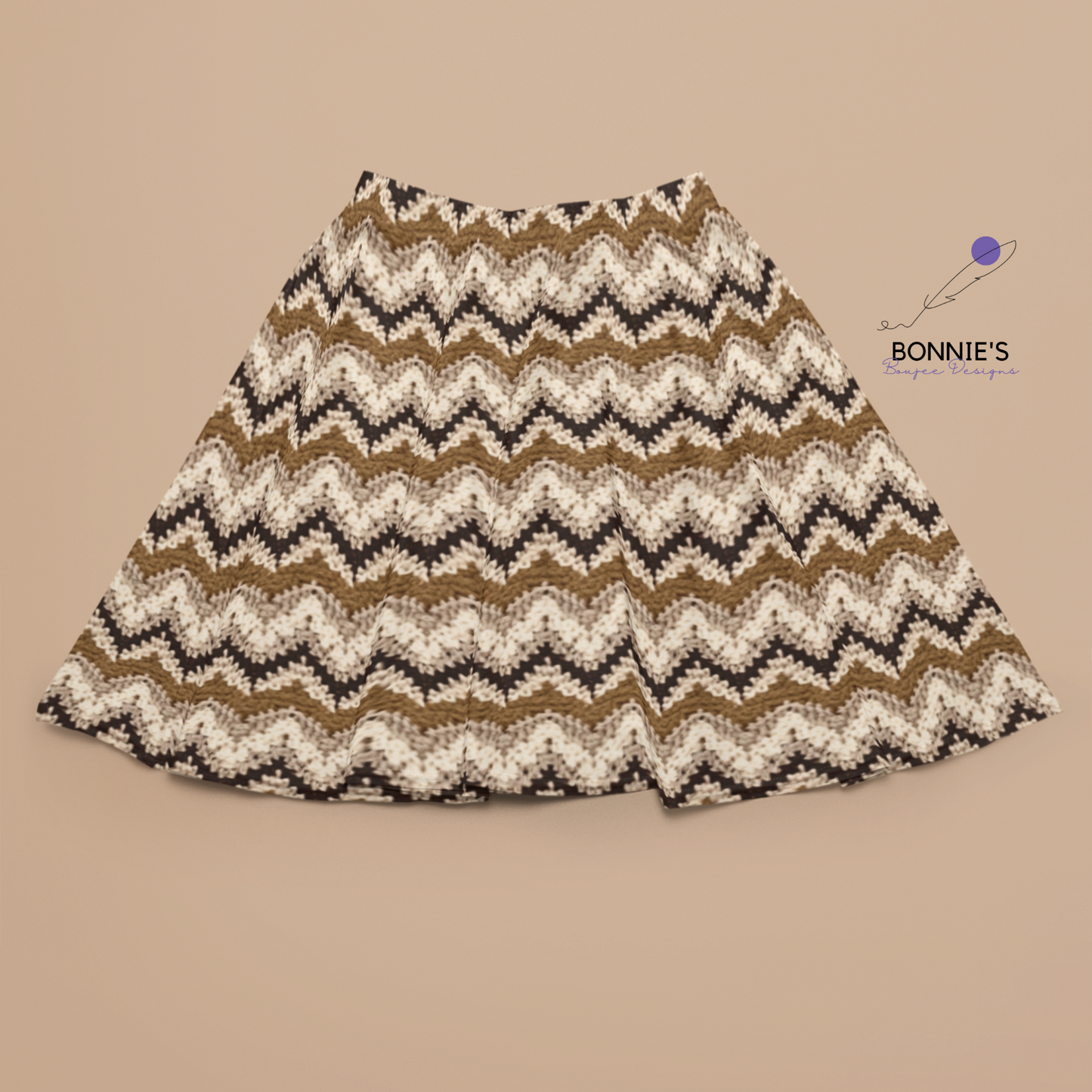 Tan and Brown Chevron Crochet Seamless File