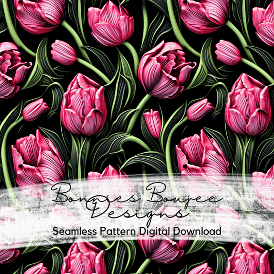 Pink Tulips Realistic Texture Seamless File