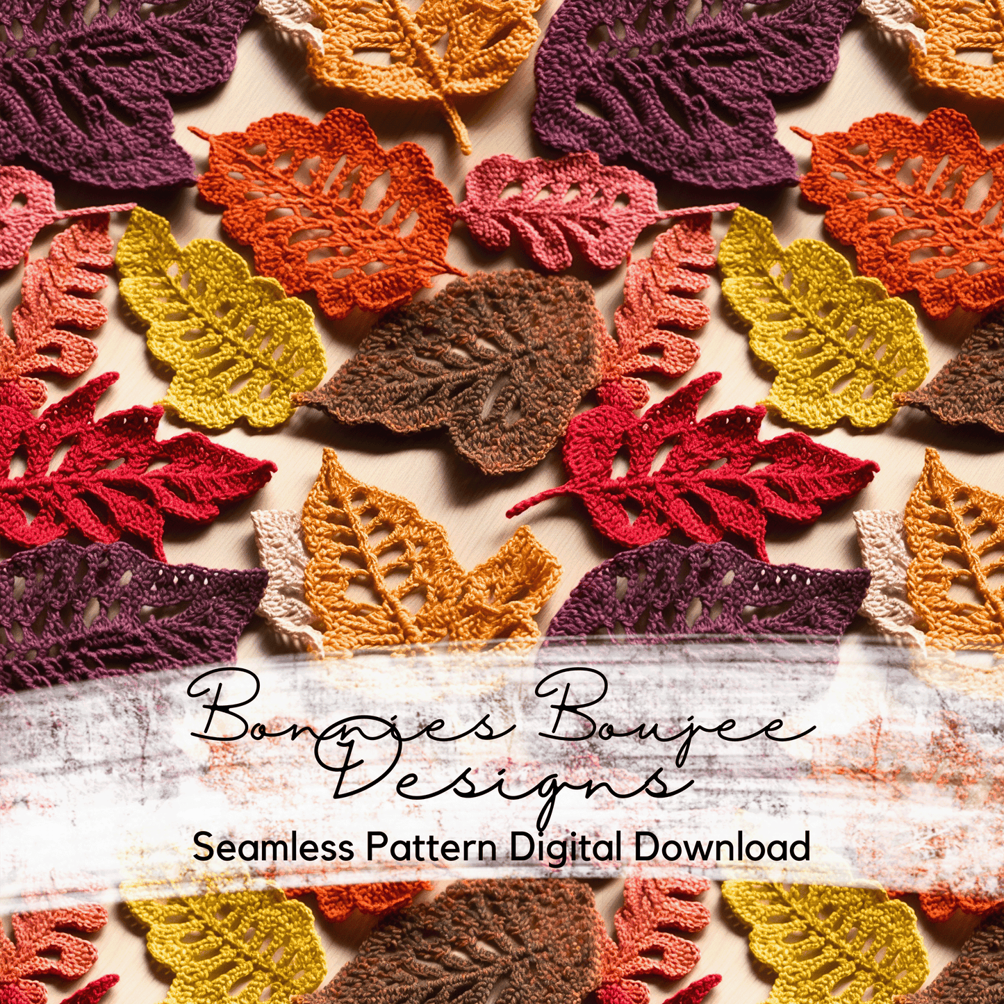 Crochet Fall Leaves Seamless File