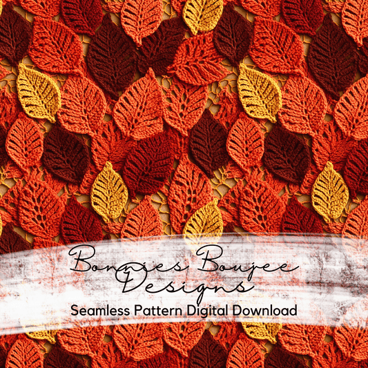 Fall Leaves styled in Crochet Seamless File
