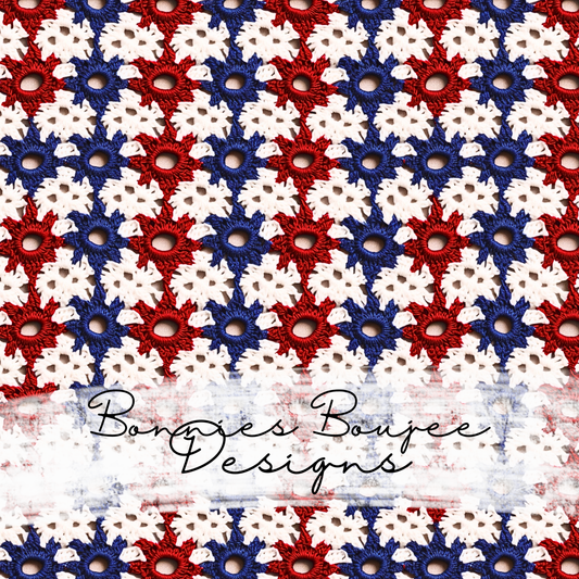Crochet of Red, White and Blue Seamless File