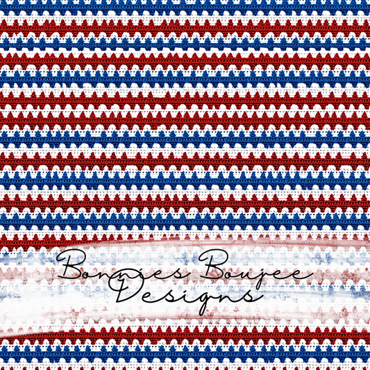 Crochet of Red, White and Blue Stripes Seamless File