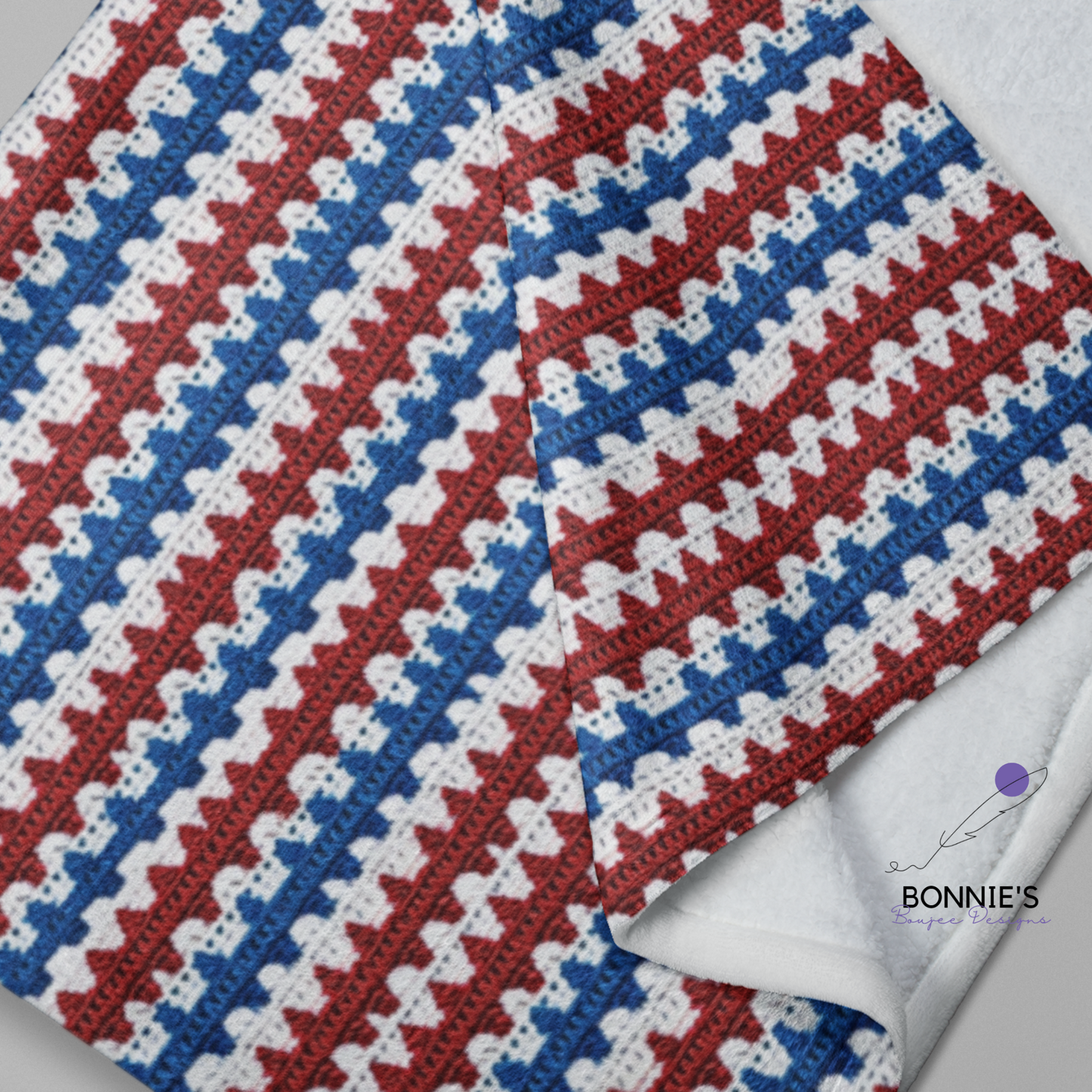 Crochet of Red, White and Blue Stripes Seamless File