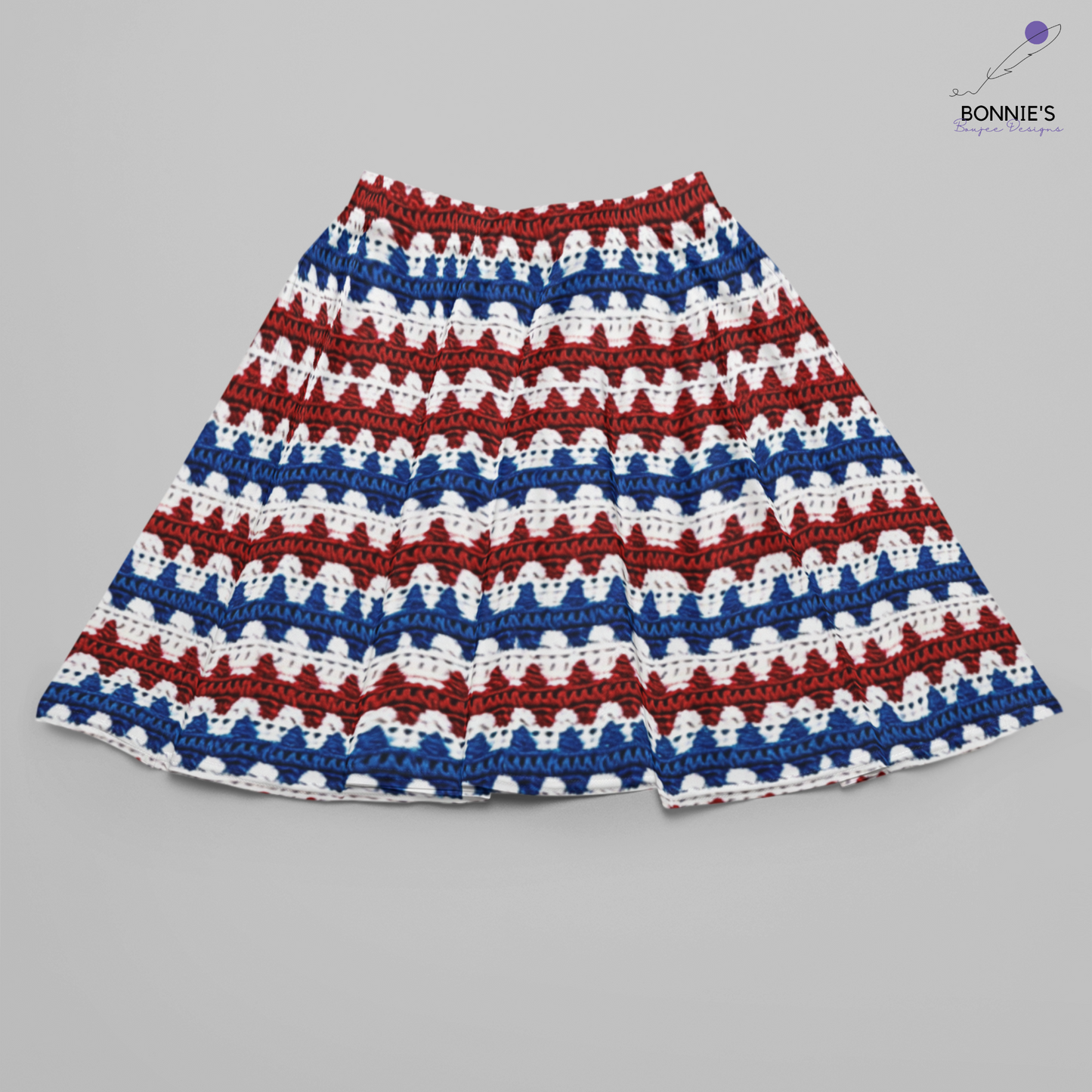 Crochet of Red, White and Blue Stripes Seamless File