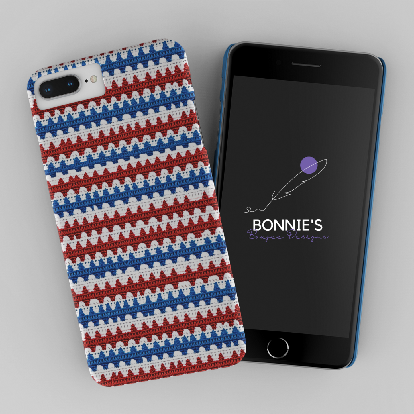 Crochet of Red, White and Blue Stripes Seamless File