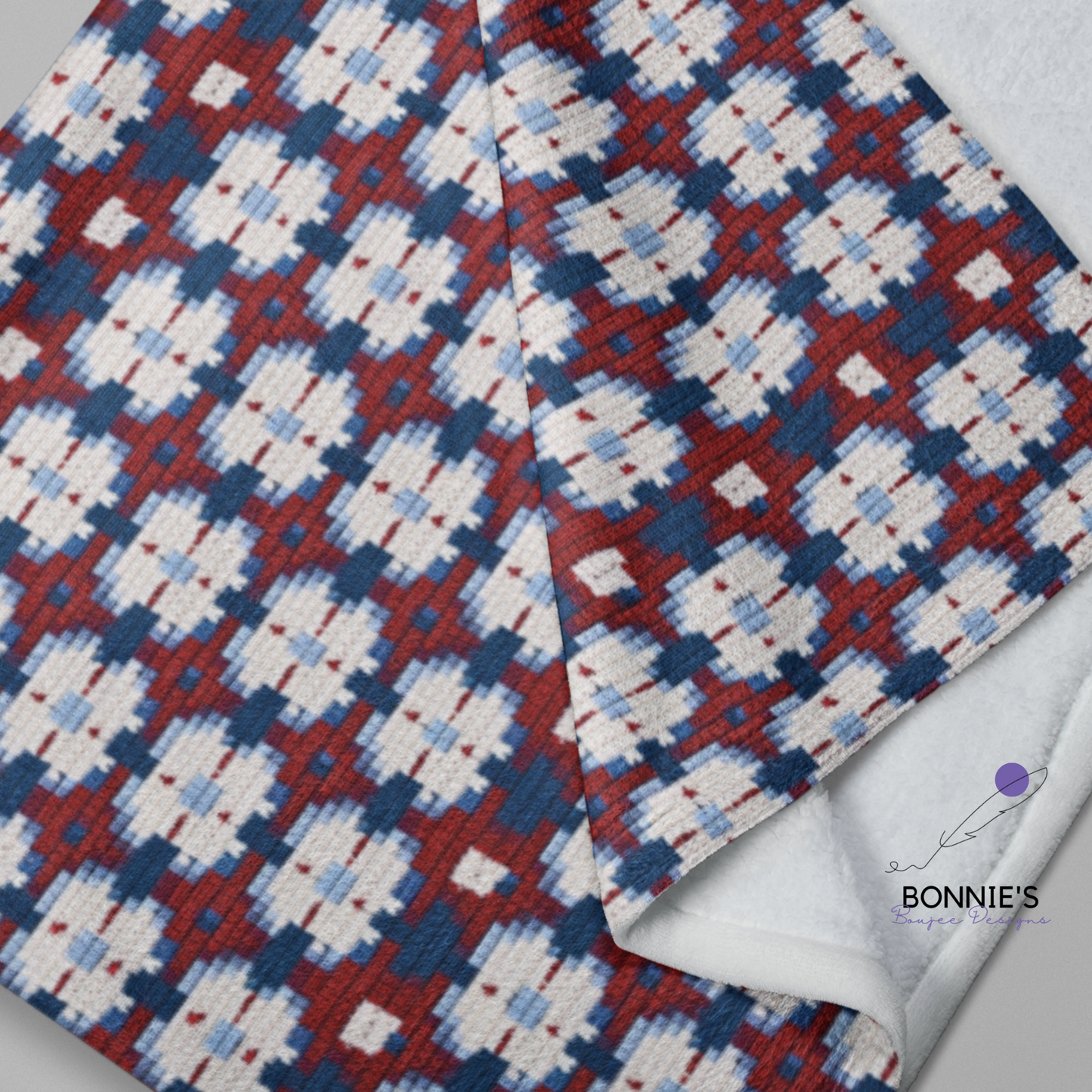 Crochet of Red, White and Blue Block Seamless File