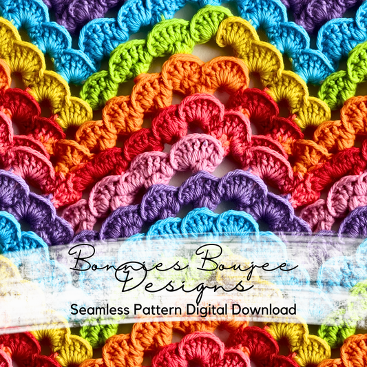 Crochet Rainbow Arches Chevron Seamless Design