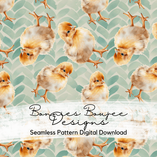 Baby Chicks Watercolor Seamless File