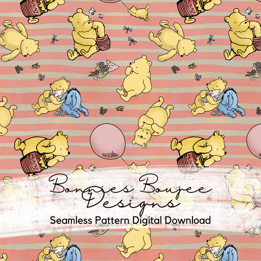 Classic Winnie the Pooh Watercolor Seamless File