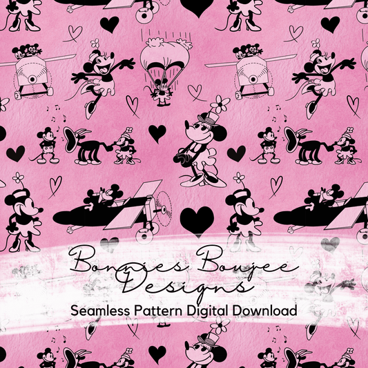 Steamboat Willie and Classic Minnie Seamless File