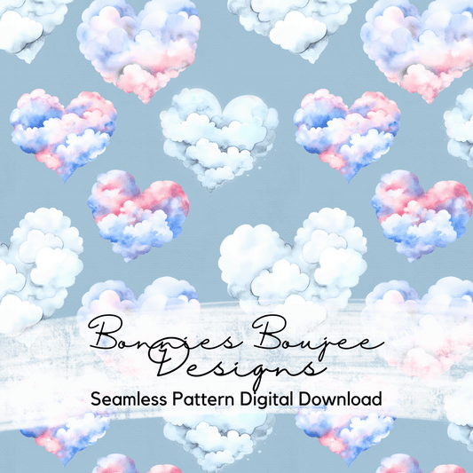 Heart Shaped Clouds Seamless File