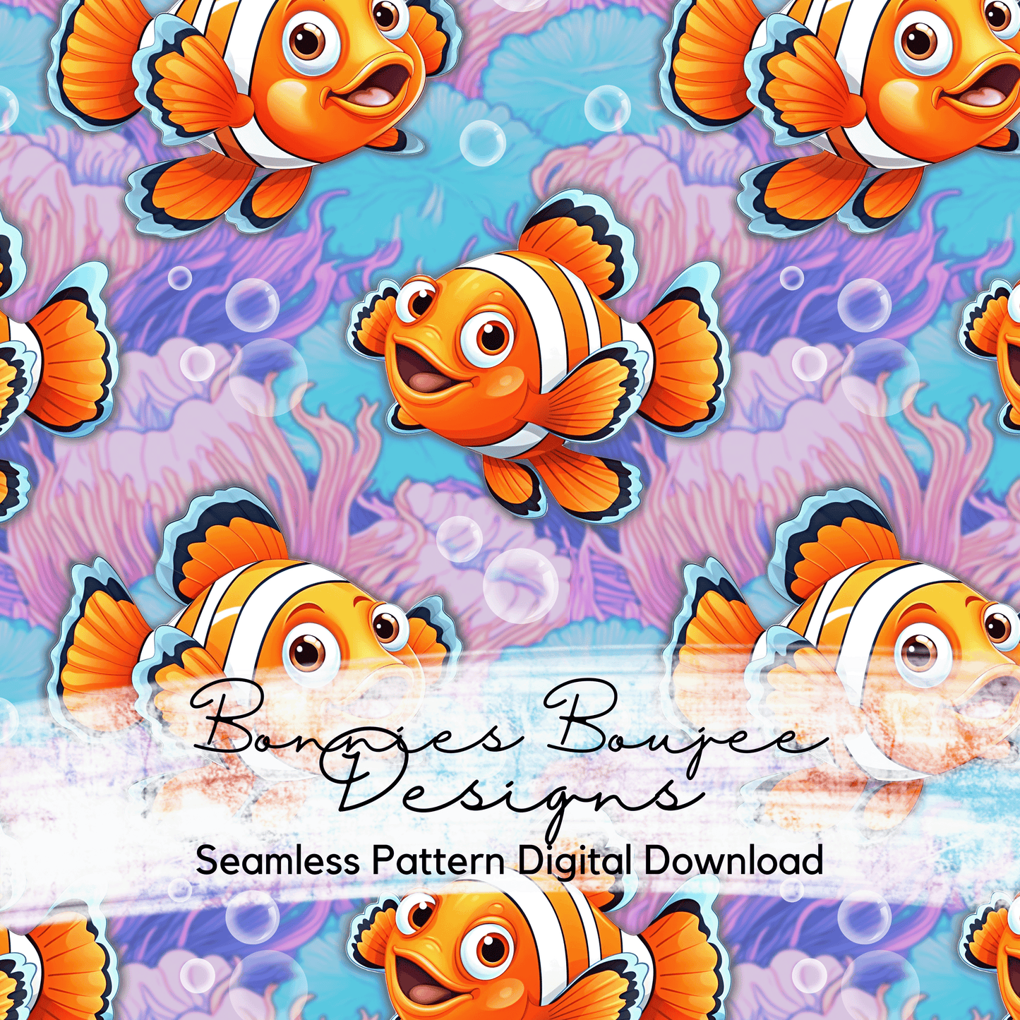 Cute Clownfish Seamless File