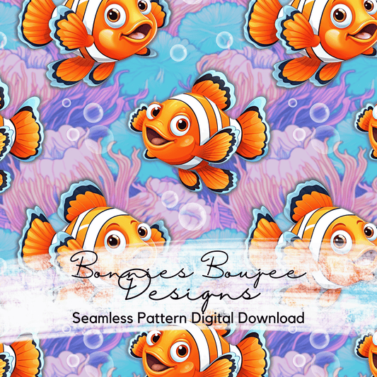 Cute Clownfish Seamless File