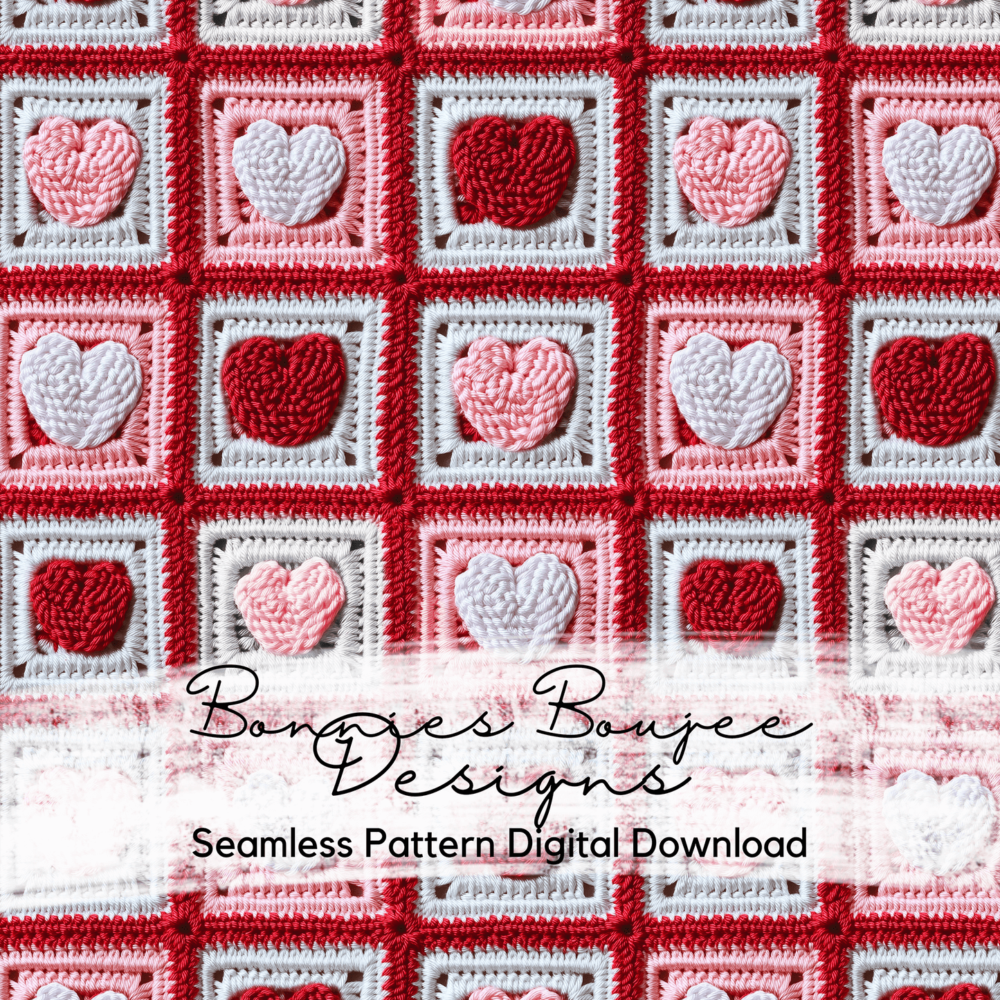 Crochet Hearts Valentine's Day Seamless File