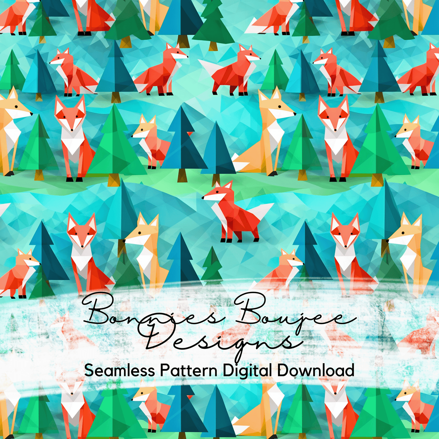 Fox Forrest Origami Seamless File