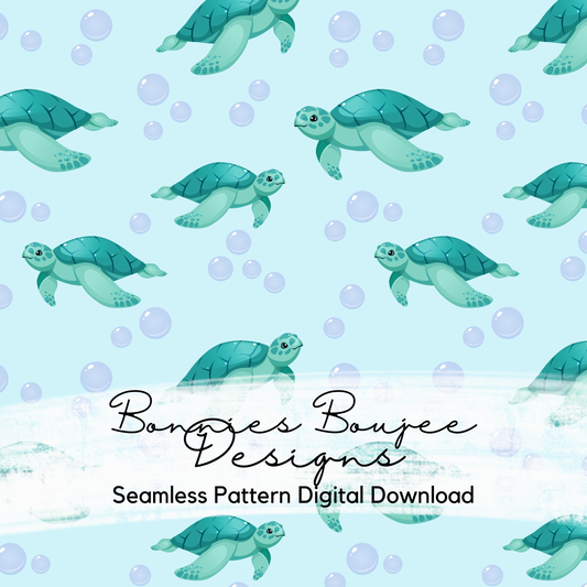 Cute Sea Turtle Seamless File