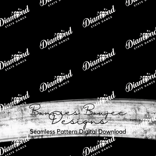 Diamand State Dance Logo on Black Seamless File