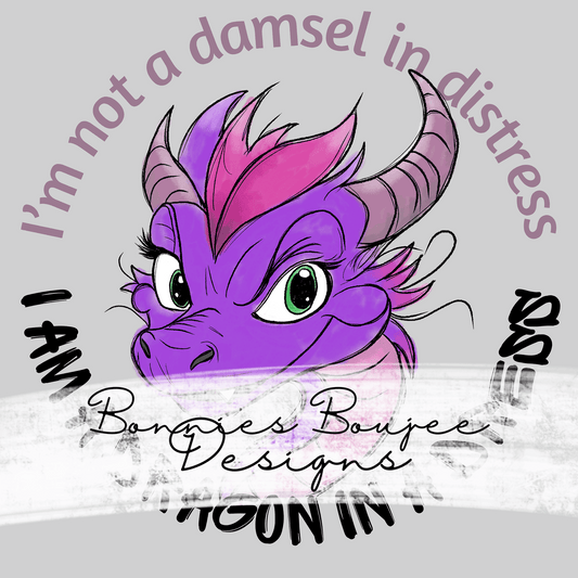 I'm a Dragon Hand Drawn Sublimination PNG Coordinating