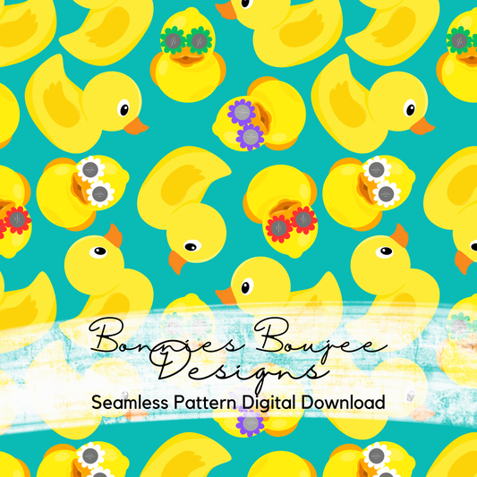 Rubber Duckies with Sunnies Seamless File