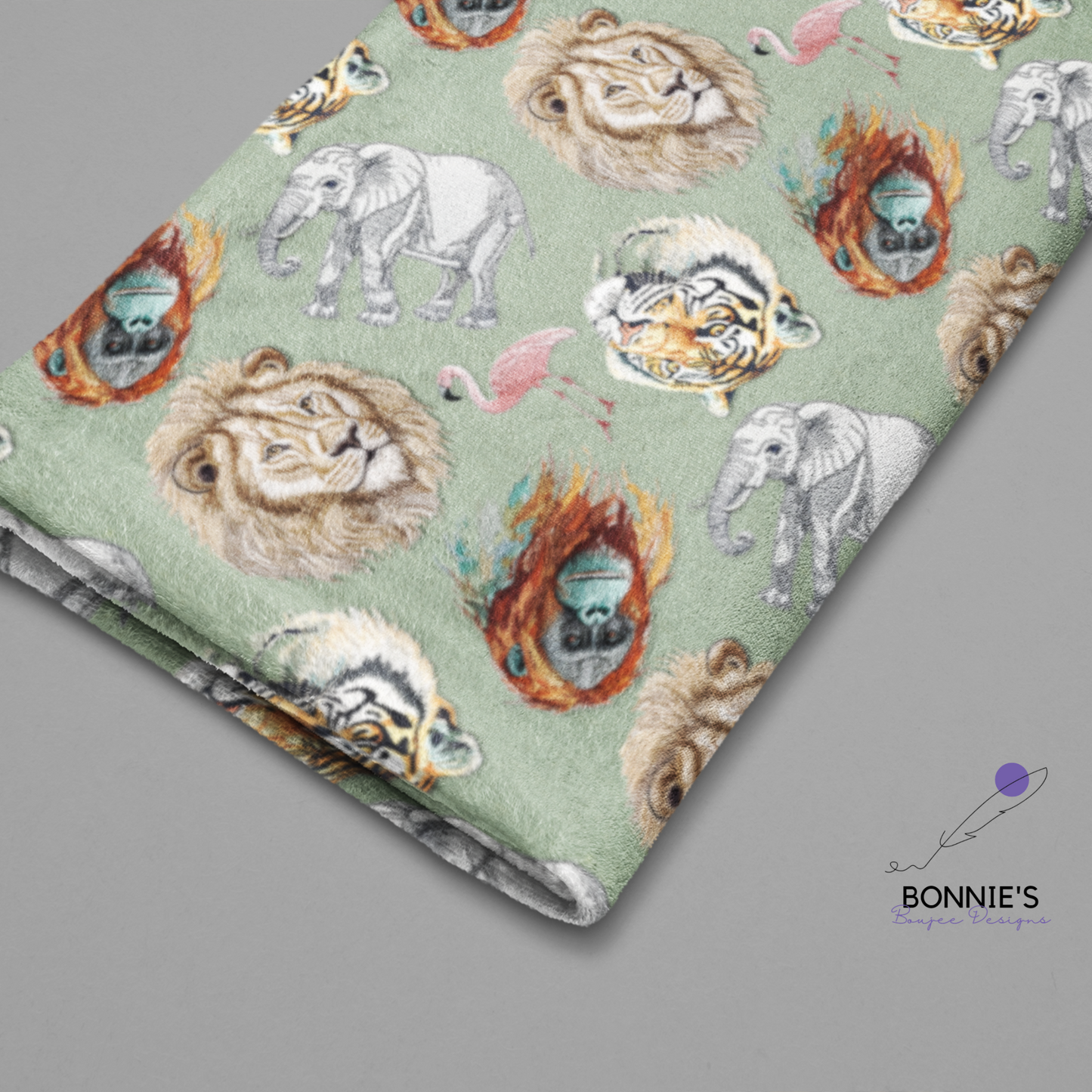 Embroidery of Zoo Animals Seamless File