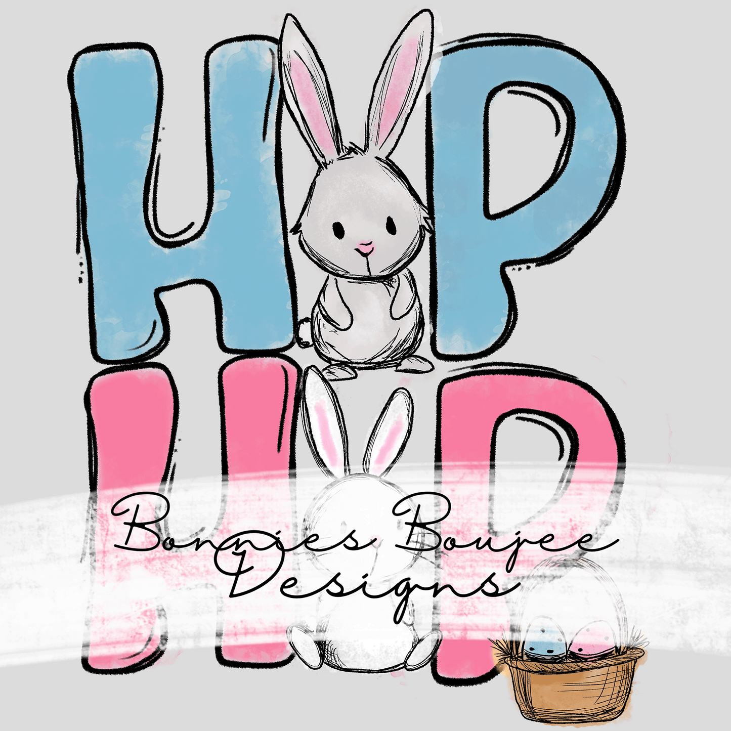 Easter Bunny Hand Drawn Bundle Purchase