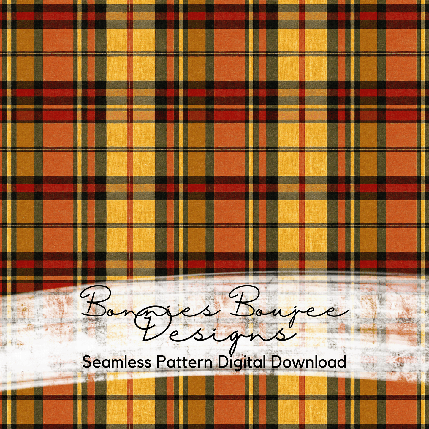 Fall Plaid with Texture Seamless File