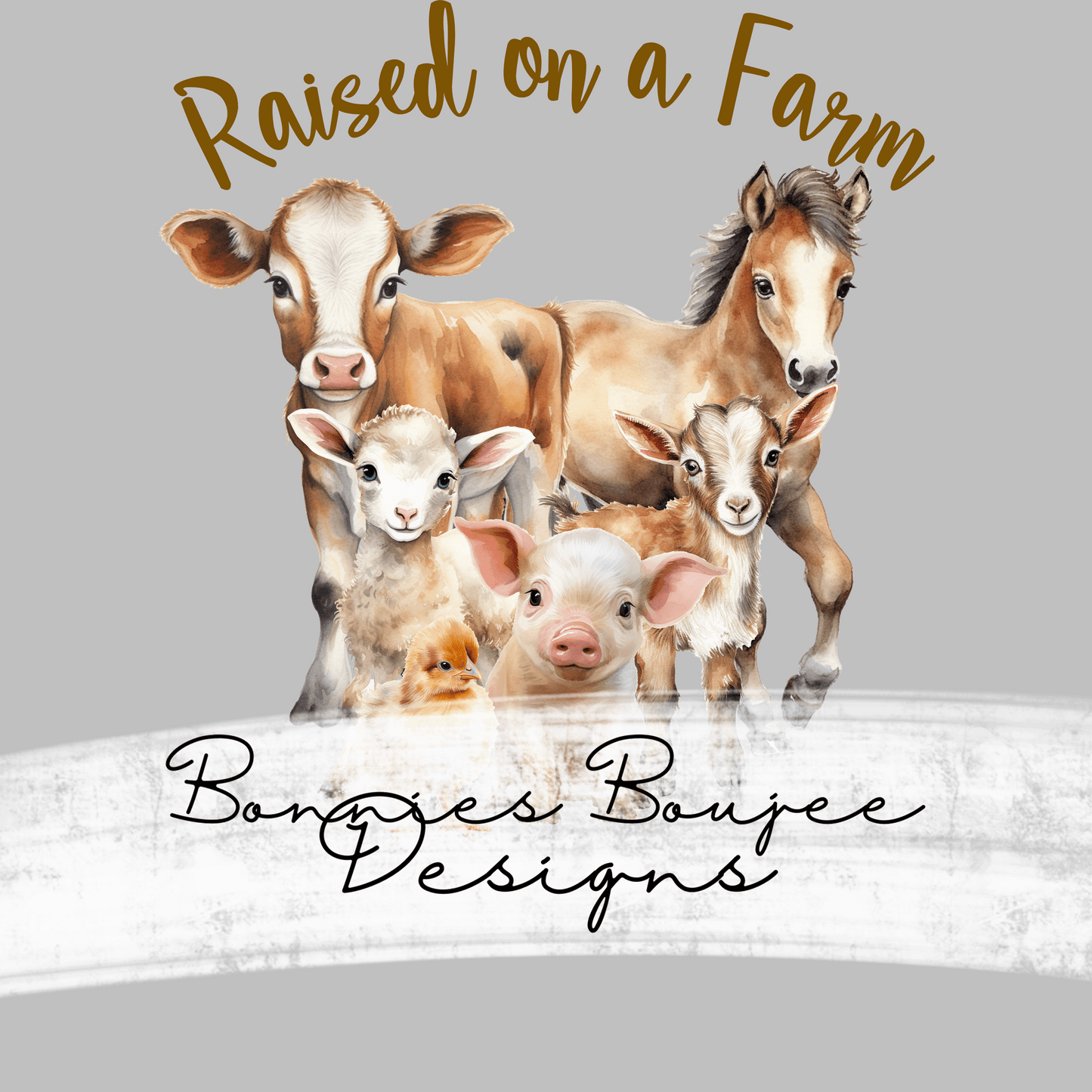 Baby Farm Animals - Raised on a Farm - Sub PNG - Coordinating