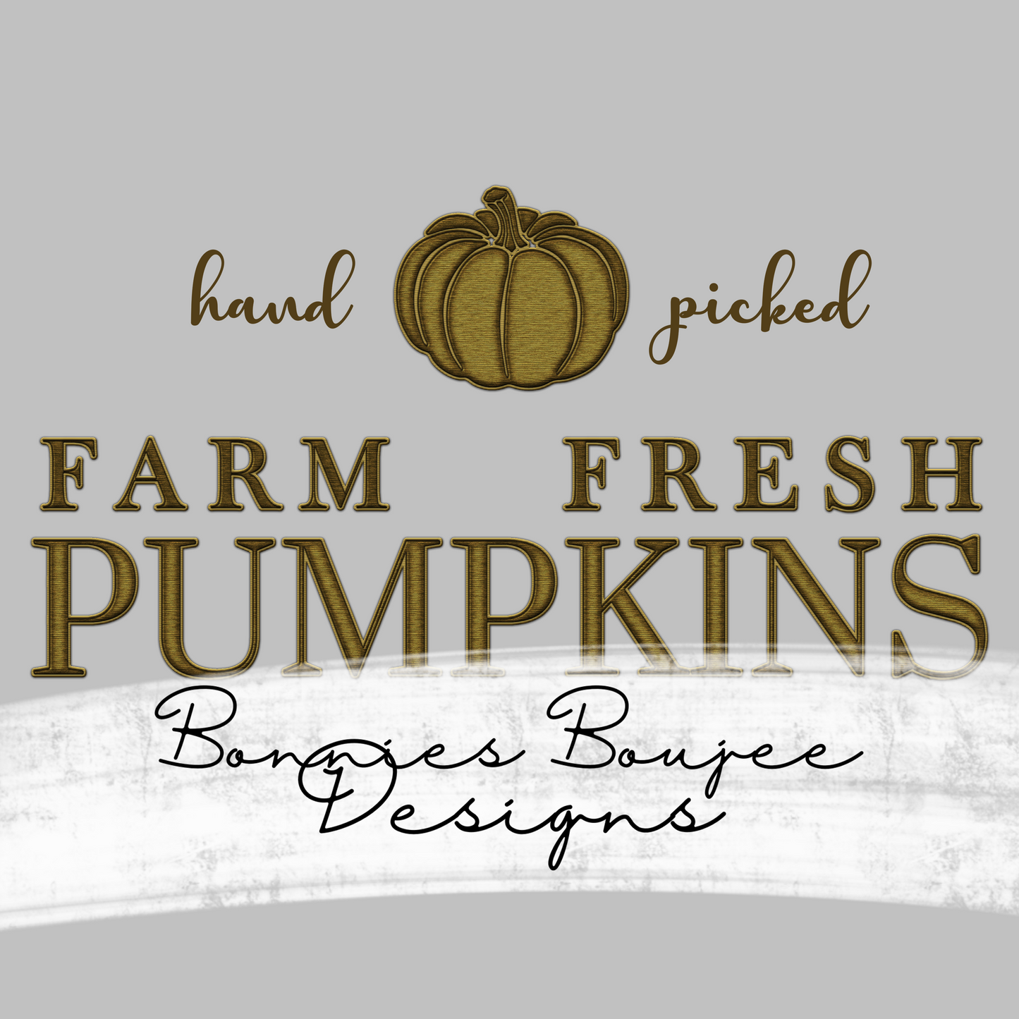 Farm Fresh Pumpkin Faux Embroidery Sub PNG - Coordinating